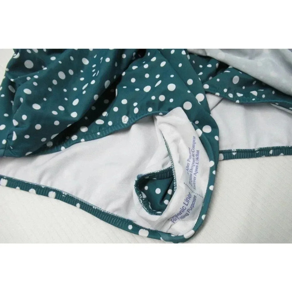 NWT Simply Swim One Piece Polka Dot Turquoise Halter Style Padded Size 3X - Picture 6 of 7